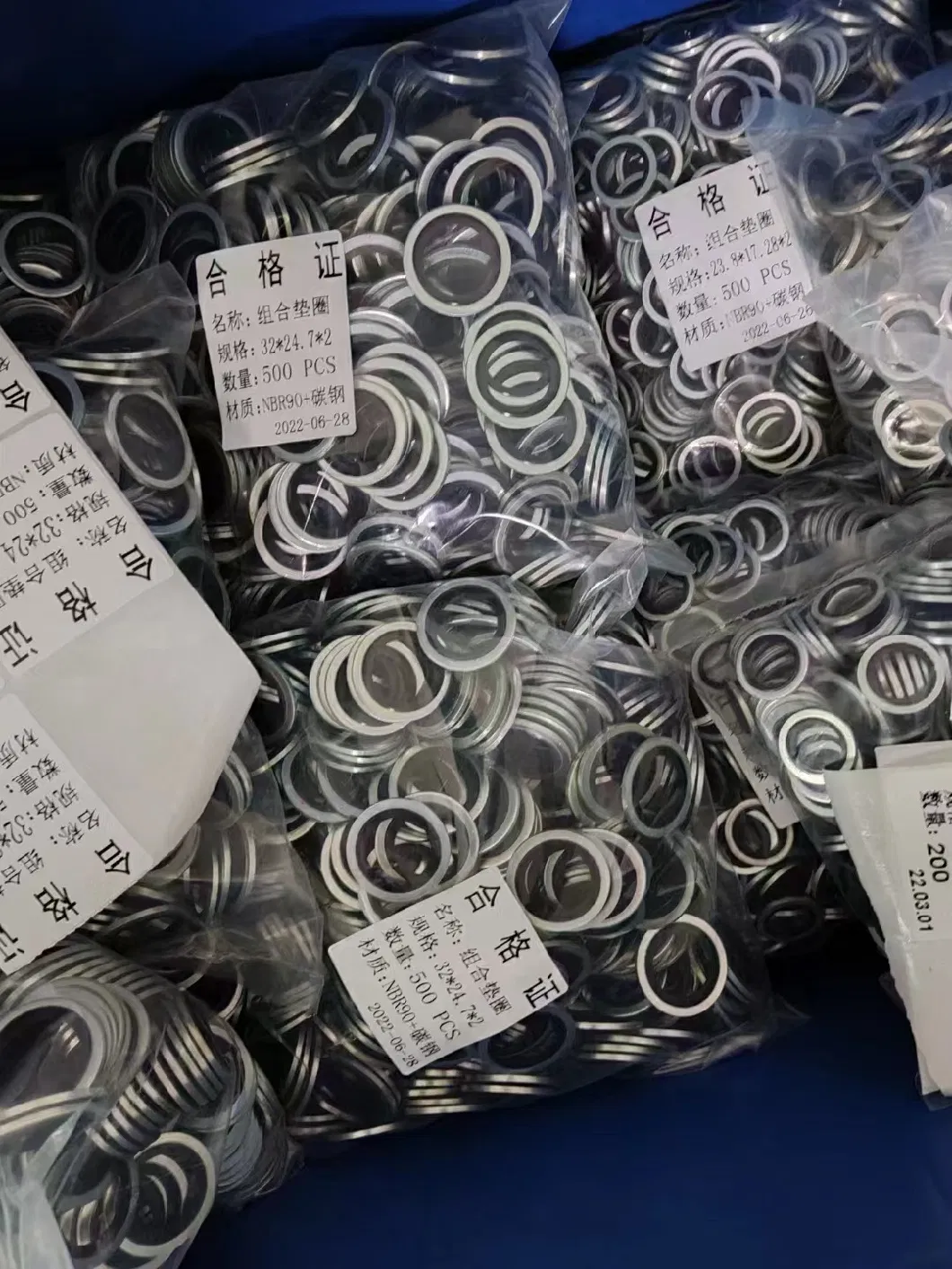 ตัวเองกลาง 304 สแตนเลส Dowty Seal Gasket NBR ยางผูกผูกผูก 4