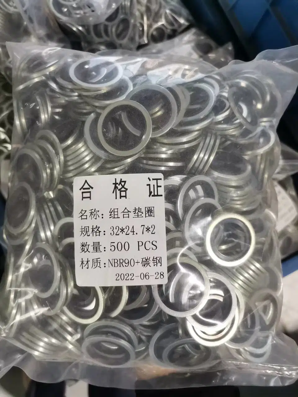 ตัวเองกลาง 304 สแตนเลส Dowty Seal Gasket NBR ยางผูกผูกผูก 5